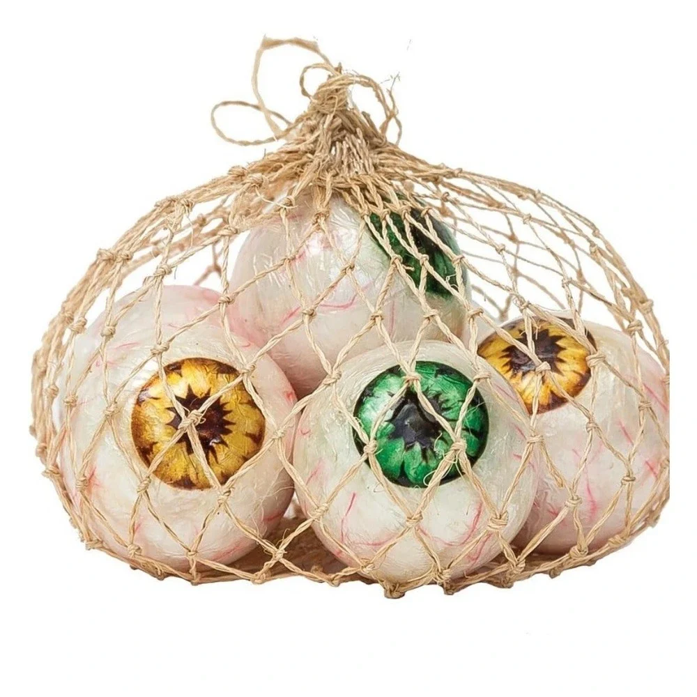 Decorative‎ Eye Balls Halloween Scary Creepy Gallerie II 6-Piece Green & Yellow
